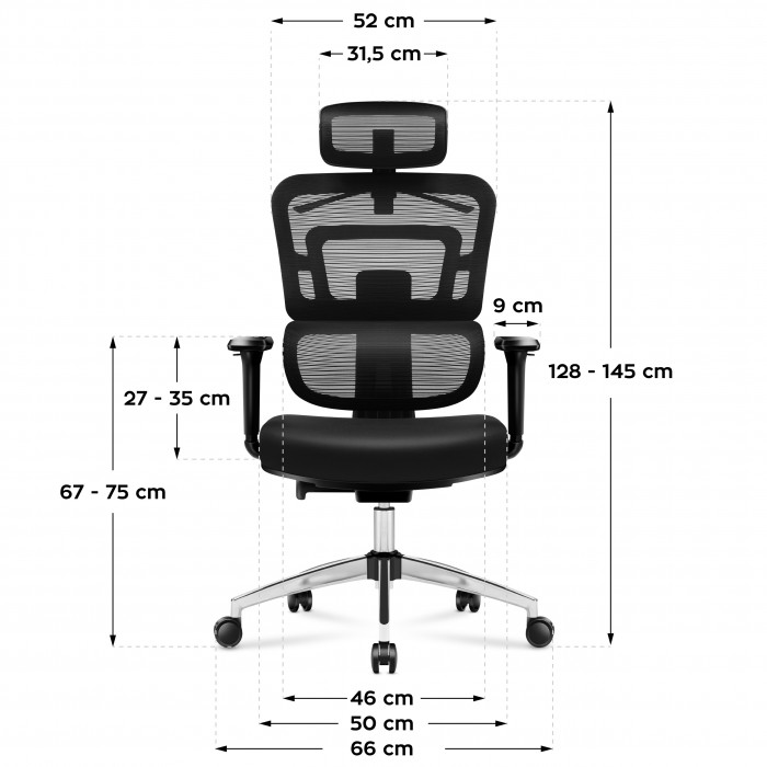 Abmessungen des Mark Adler Expert 4.9 Gaming Stühls