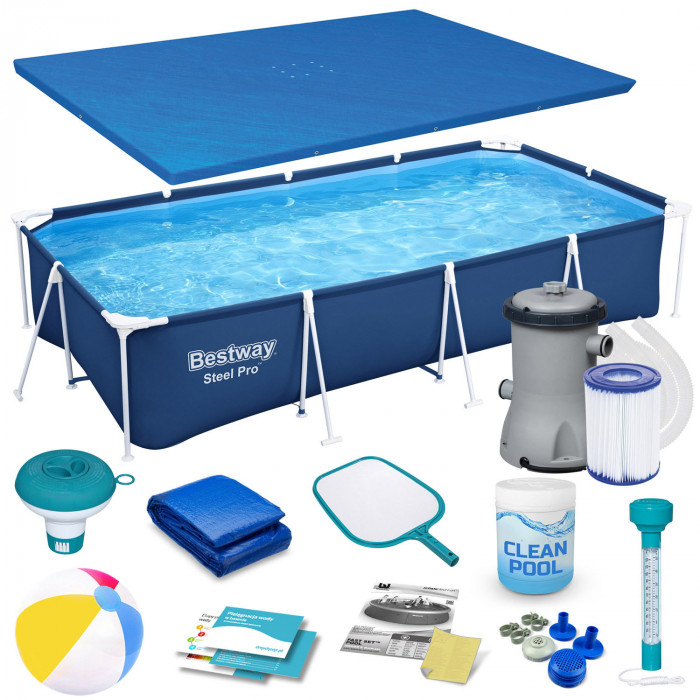 Bestway 56405N 400 x 211 x 81 cm 15in1 Gartenpool mit Regal