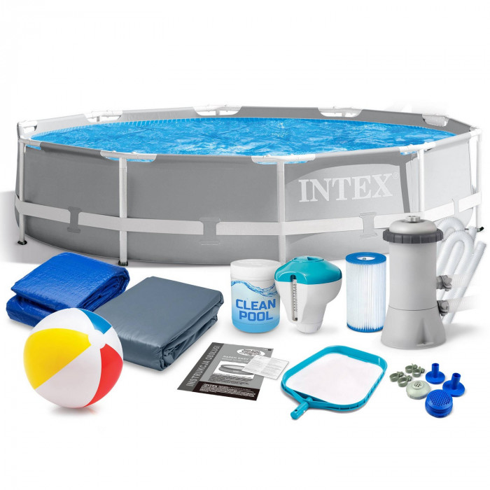 366x76 16in1 INTEX 26712 Gartenpool mit Regal.