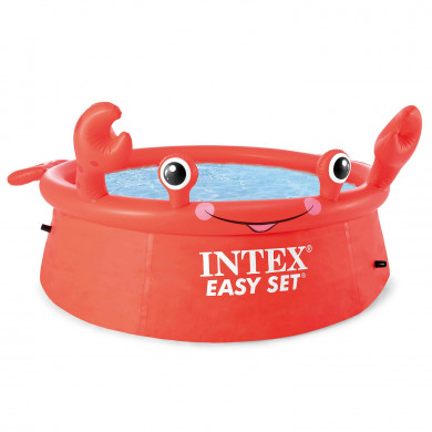 Krabbe 183 x 51 cm Kinder Runde aufblasbare Schwimmbad Garten INTEX 26100