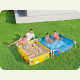 Gartenregal Pool für Kinder mit Sandkasten 213 x 112 x 30,5 cm Bestway 561CF.