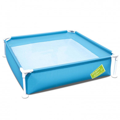 Bestway 56217 Kinder-Aufstellpool mit rechteckigem Metallrahmen 122 x 30,5 cm