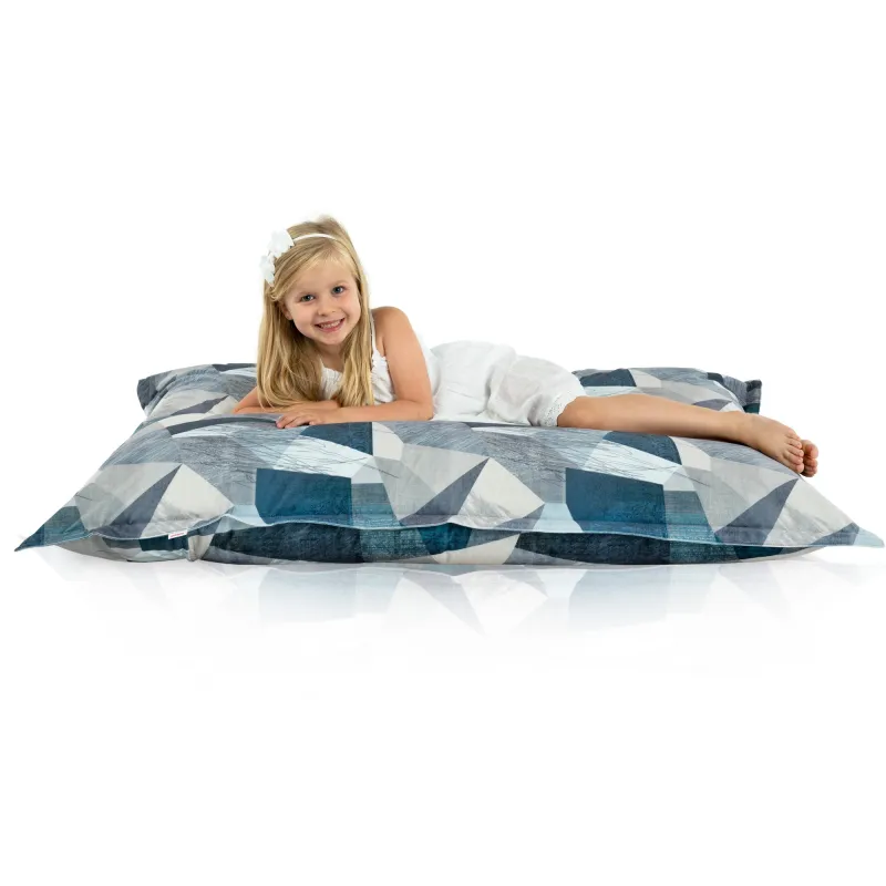 Rundes Sitzkissen in abstraktem Design, ideal für Kinderzimmer