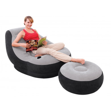 Aufblasbarer Stuhl + Fußstütze 130 x 99 x 76 cm INTEX 68564