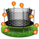 12ft/374cm Gartentrampolin mit Innennetz und Leiter Neo-Sport.