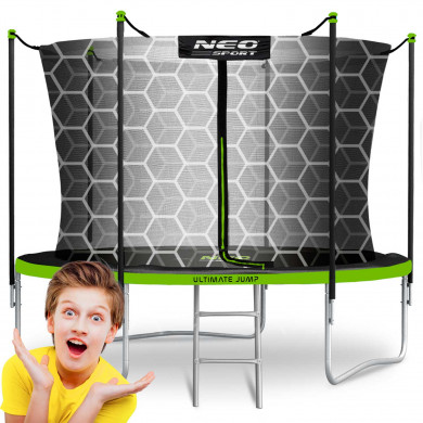 Gartentrampolin 10ft/312cm mit Innennetz und Leiter Neo-Sport