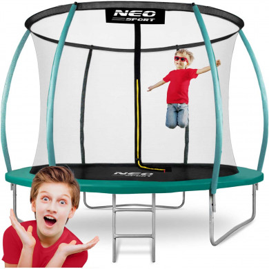 Gartentrampolin 10ft/312cm mit Netz, profilierten Pfosten und Leiter