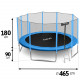 Gartentrampolin 15ft/465cm mit Outdoor-Netz und Leiter