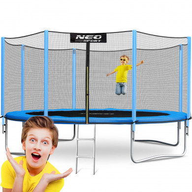 Gartentrampolin 14ft/435cm mit Außennetz und Leiter