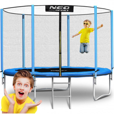 Gartentrampolin 10ft/312cm mit Außennetz und Leiter