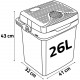Reisekühlschrank Berdsen Icemax 26 Liter ECO-Modus.