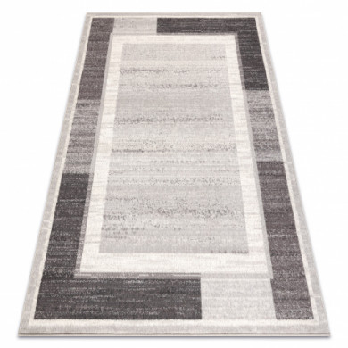 Teppichwolle ANGEL 6232 / 52022 Geometrisch, Rahmen beige / grau