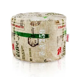 Pouf Runder Sitzhocker Zylinder - Premium Print-Stoff