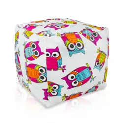 Pouf Sitzwürfel Quadratisch - Premium Print-Stoff