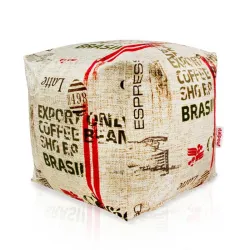 Pouf Sitzwürfel Quadratisch - Premium Print-Stoff