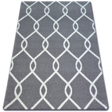 Teppich SKETCH - F934 grau /creme trellis