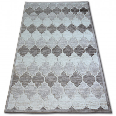 Teppich ACRYL YAZZ 3766 Dunkelbeige/braun Trellis