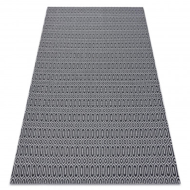 Teppich CASA ÖKO SISAL Boho Augen 22075 schwarz / grau