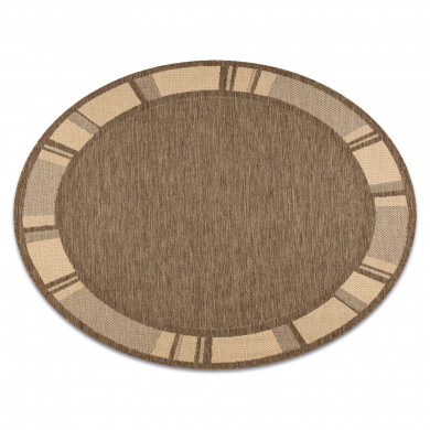 TEPPICH SIZAL KREIS FLOORLUX 20195 coffe / mais