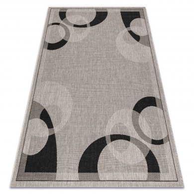 TEPPICH SISAL FLOORLUX 20078 silver / black