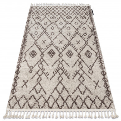 Teppich BERBER TANGER B5940 sahne / braun Franse berber marokkanisch shaggy