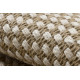Dywan JUTE 3731 krem / beż - jutowy, płaskotkany, frędzle