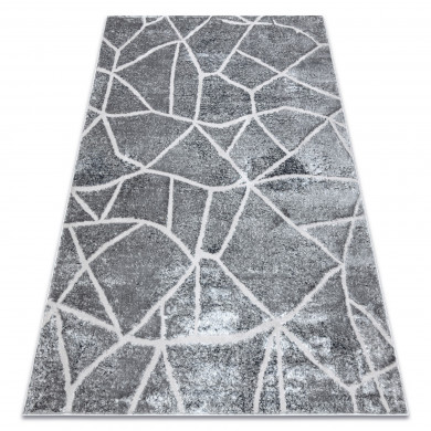 Modern MEFE Teppich 2783 Marmor - Strukturell zwei Ebenen aus Vlies dunkelgrau