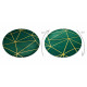 Dywan EMERALD ekskluzywny 1013 koło - glamour, stylowy geometryczny butelkowa zieleń / złoty