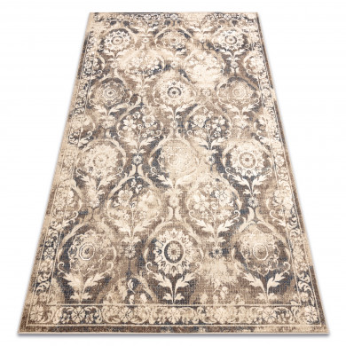 Teppich Wolle NAIN Ornament vintage 7601/50977 beige / dunkelblau