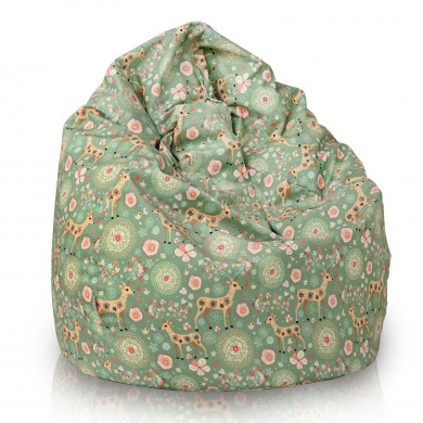 Verzauberte Wiese mit Rehen Sitzsack