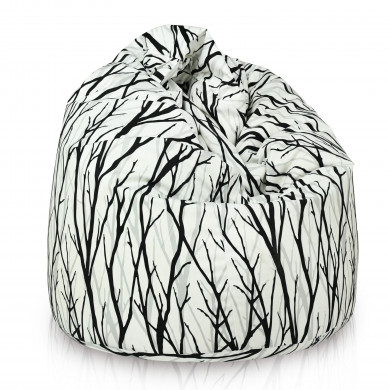 Schwarze Zweige Winterwald Sitzsack