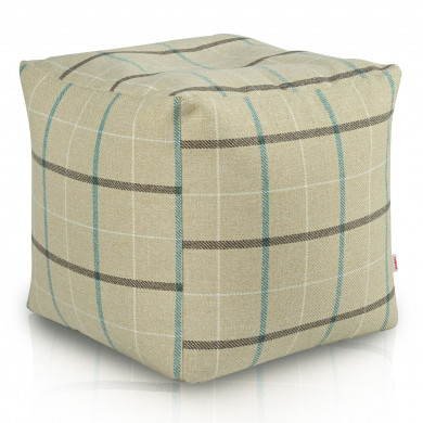ElegantSquare Tweed Beige Check - Würfelhocker