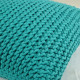 PillowKnit Handmade Navy – rechteckiges Strickkissen aus Baumwollkordel