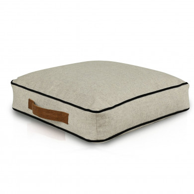CottonEdge Classic 46x46 – Bodenkissen mit Paspel