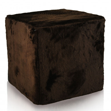 Yeti Luxe Cube Pouf – Dunkelbrauner Würfel-Pouf