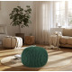 CottonKnit Sky Pouf – handgestrickter Pouf aus Baumwollkordel