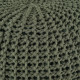 HandKnit Pouf Grande – Waldgrüner, handgestrickter Pouf aus Baumwollkordel