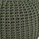 HandKnit Pouf Grande – Waldgrüner, handgestrickter Pouf aus Baumwollkordel