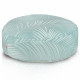 Mint Palm Trees Tropical Footstool | Weicher Pouf in Palmblättern – Ø45 cm