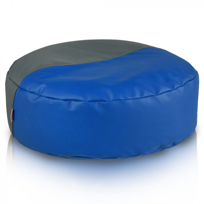 Fußbank Kunstleder Blau