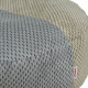 Velvet Dot Graphite Fußhocker – rund, Patchwork, strukturierter grauer Velours