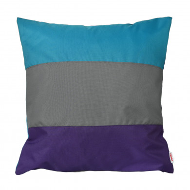 CoolVibe Kissen – Patchwork in Meeres- und Violetttönen