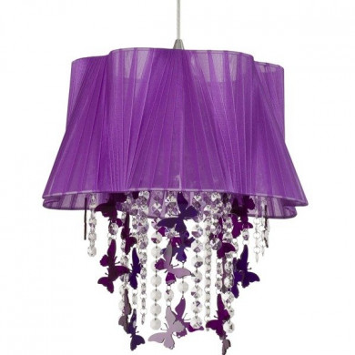 FILTON I violette Kristalllampe mit Anhänger 5136