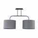 Lampa sufitowa podwójny abażur 25cm E27 ALICE GRAY | szary 6817