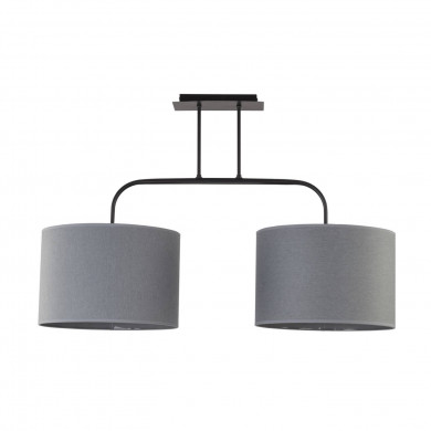 Deckenleuchte mit doppeltem Lampenschirm 25 cm E27 ALICE GRAY | grau 6817