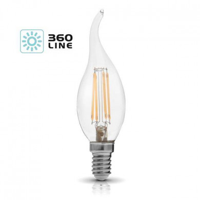 FILAMENT LED E14 4W Dekorative Glühbirne, warm 3000K, Kerzenlicht