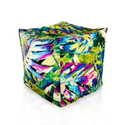 Pouf Sitzwürfel Quadratisch - Premium Print-Stoff