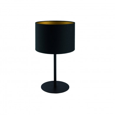 Moderne Tischleuchte mit Lampenschirm ALICE schwarz/gold 9091