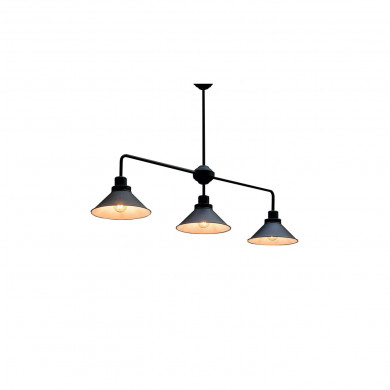 CRAFT Retro-Loft-Deckenleuchte, schwarz/weiß, Breite 95 cm 9150