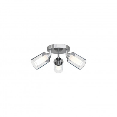 Halb-Deckenleuchte VISTA III 3x G9 IP44 Durchmesser 35 cm | Chrom 8050